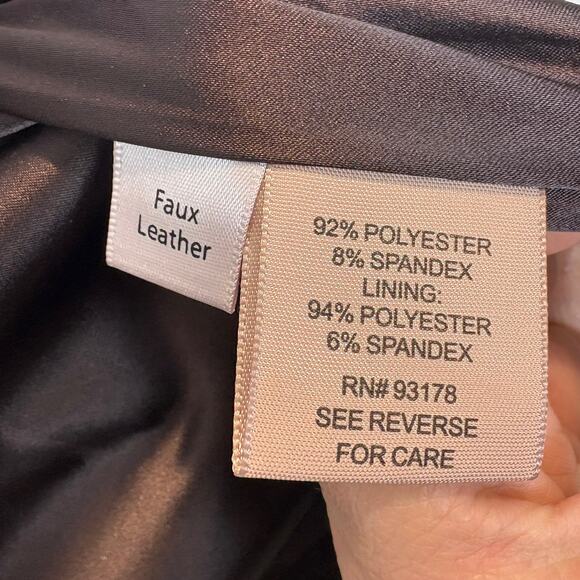 Philosophy - Faux Leather Suede Cropped Motorcycle Style Jacket-Brown-Women's XS - Picture 5 of 6